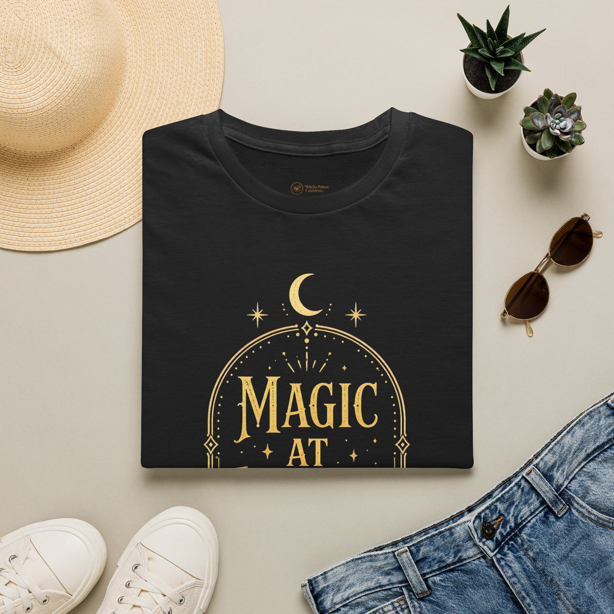 Magic at Work celestial graphic T-shirt in navy