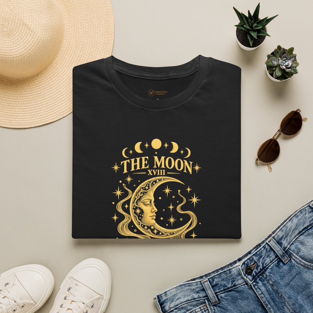 The Moon XVIII | Moon Phase Tarot T-Shirt