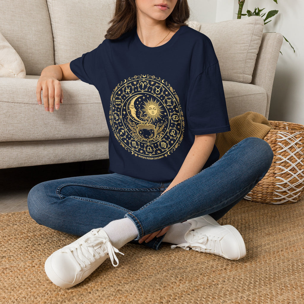 Zodiac Wheel | Ornate Astrology Graphic T-Shirt