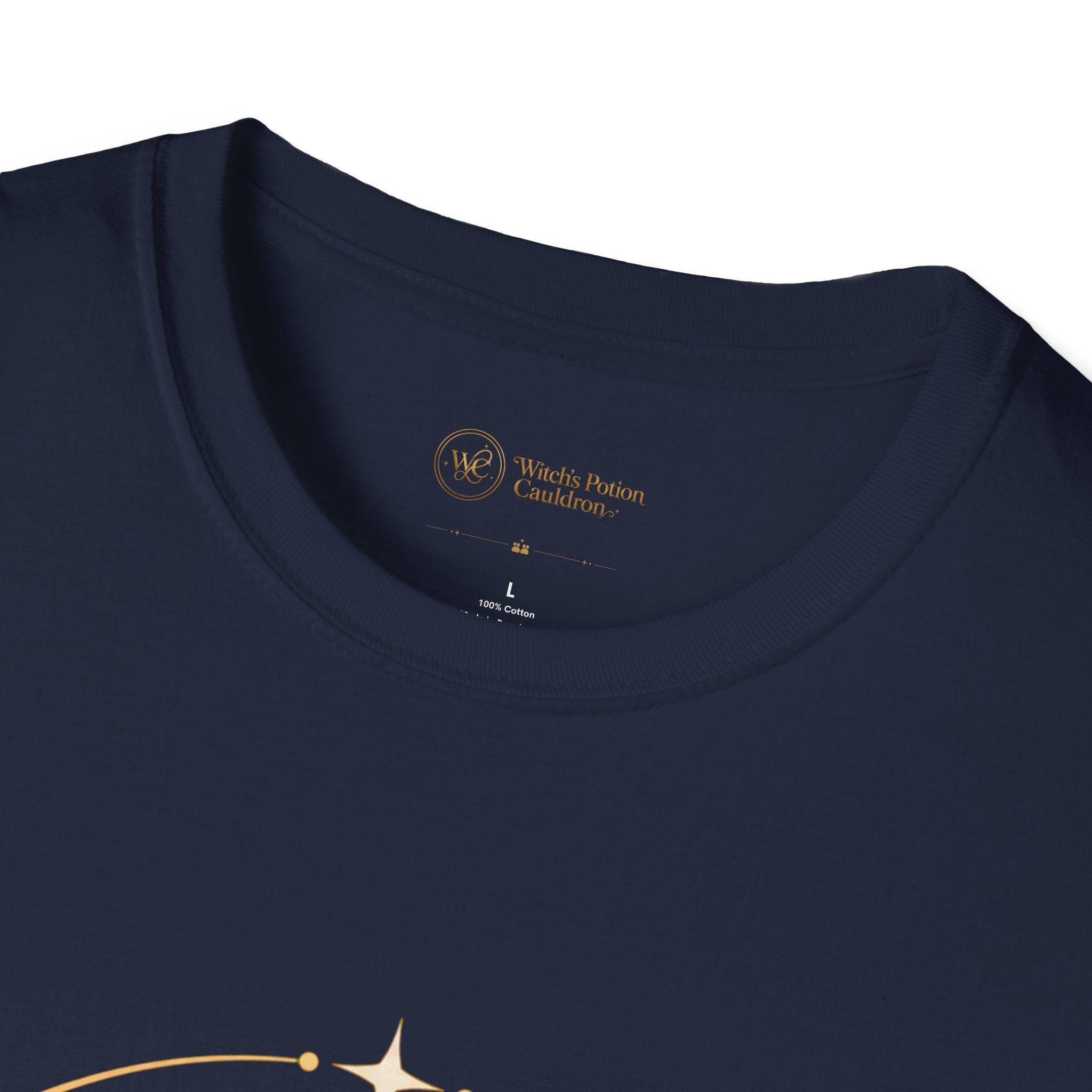 Close view of the moon and stars T-shirt print