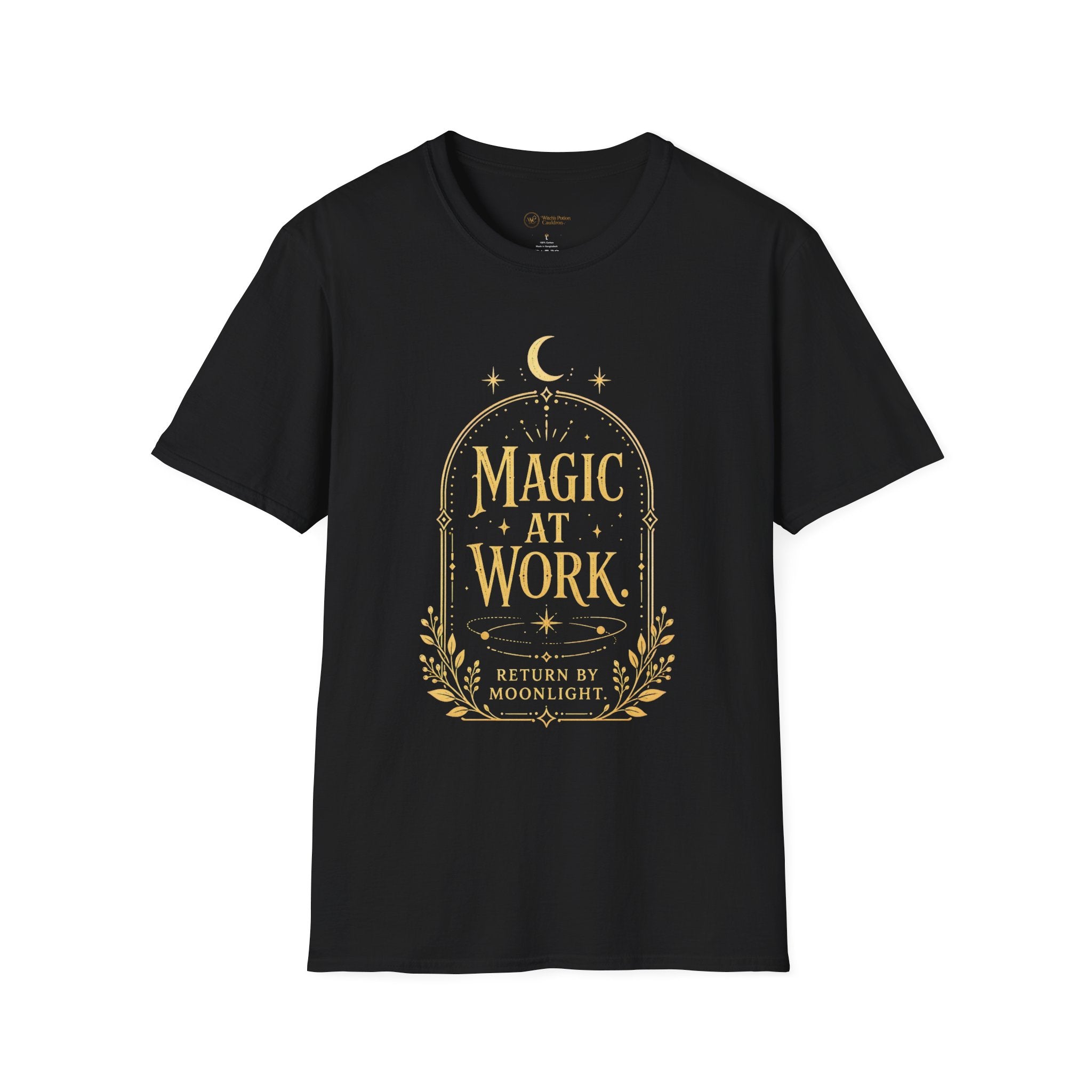 Magic at Work unisex T-shirt showing celestial doorway artwork