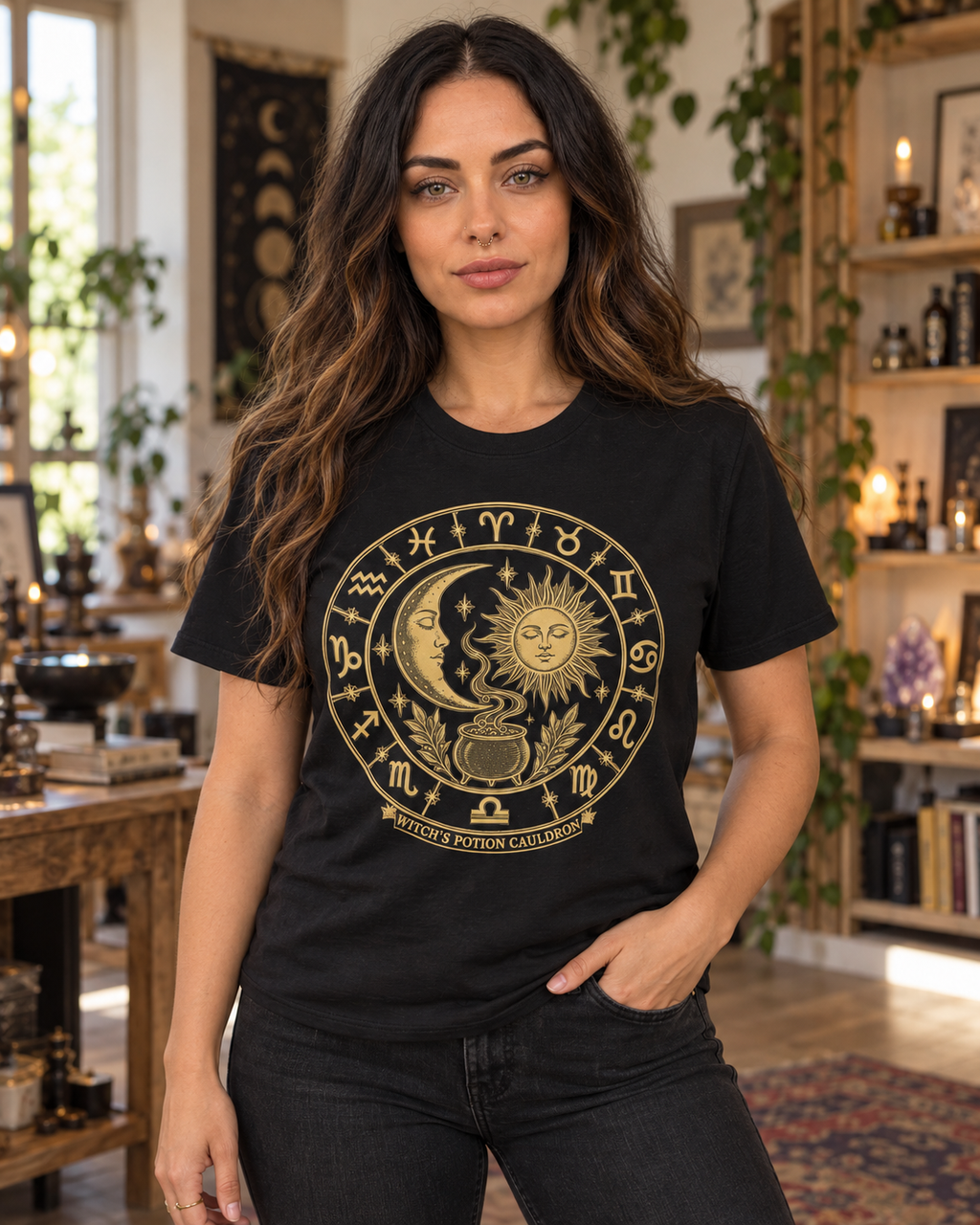 Sun & Moon Zodiac | Astrology Graphic T-Shirt