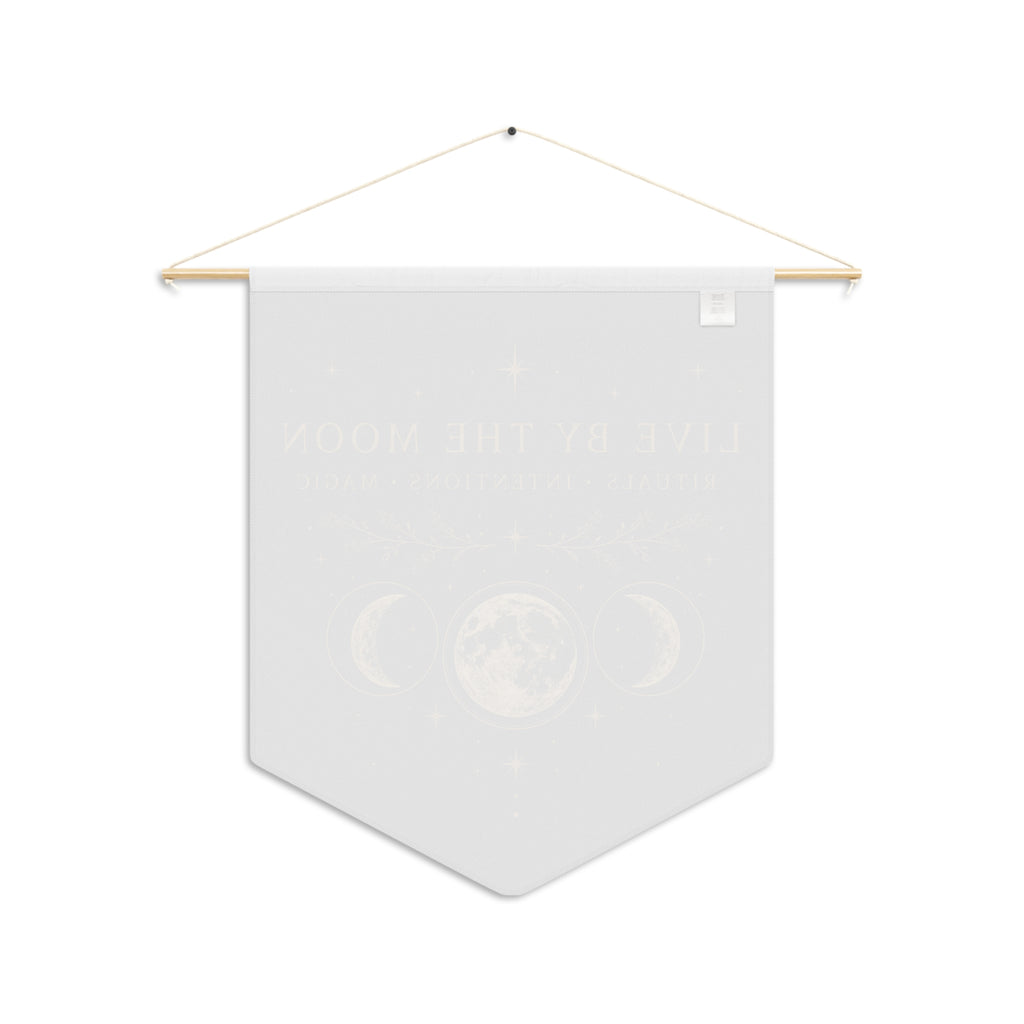18 x 21 inch celestial wall banner hanging from a wooden dowel