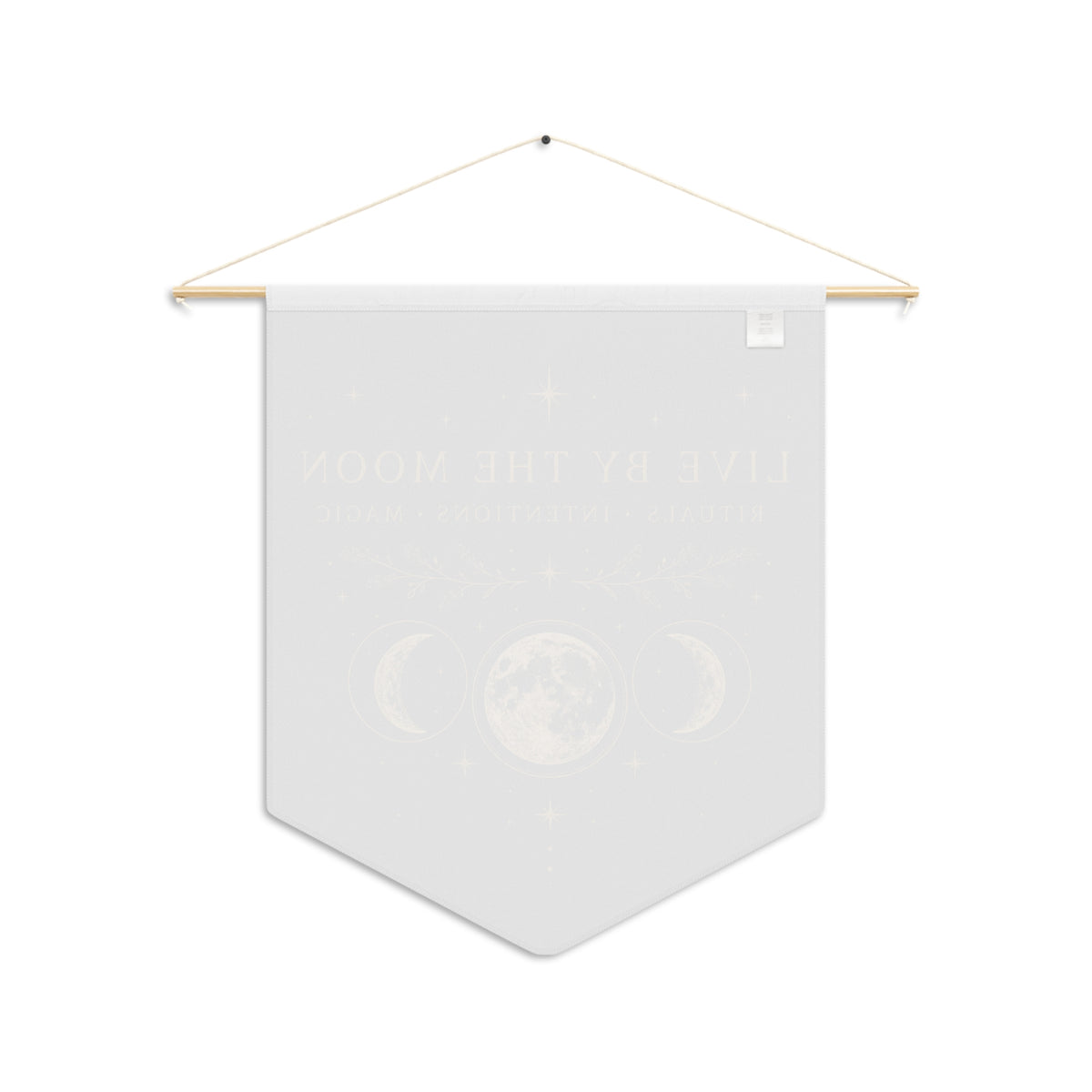 18 x 21 inch celestial wall banner hanging from a wooden dowel