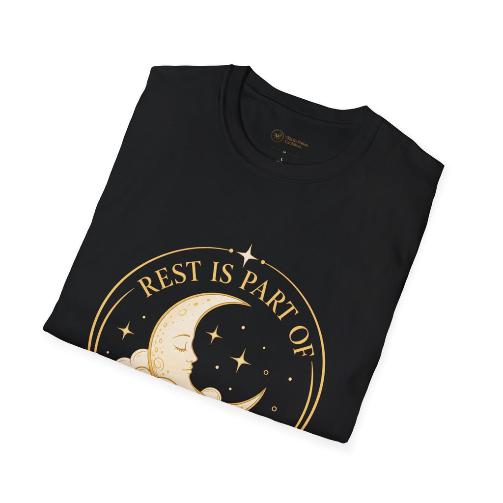 Vintage-inspired celestial artwork on a moon graphic tee