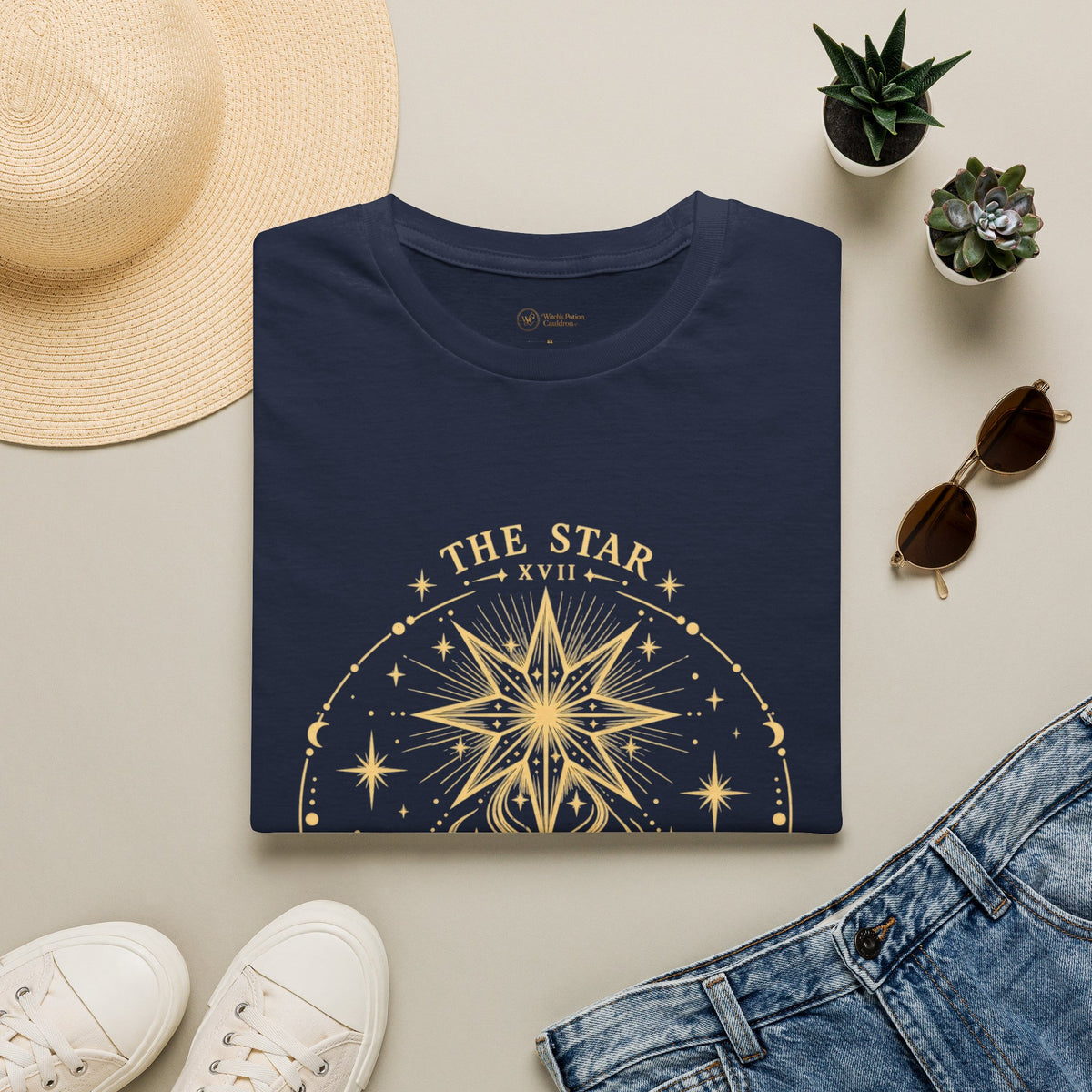 The Star XVII | Celestial Medallion Tarot T-Shirt